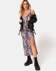 Image de Samia Midi Dress in Grey Bleached Tie Dye