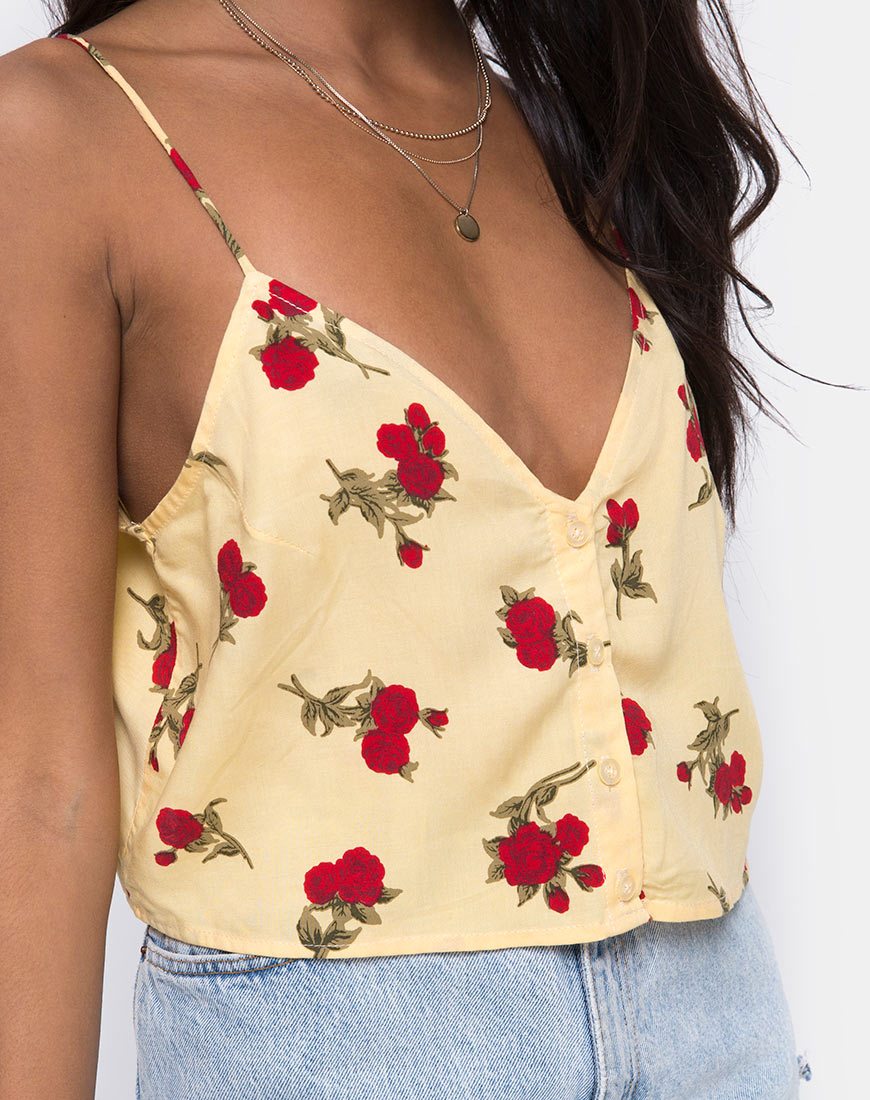 Image de Sanami Cami Top in Falling Rose Yellow
