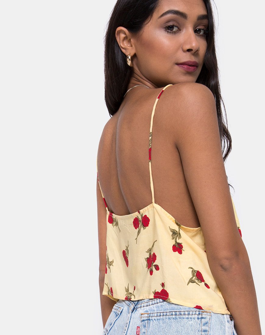 Image de Sanami Cami Top in Falling Rose Yellow