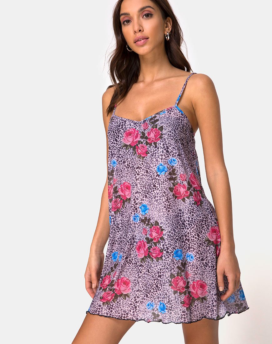 Image de Sanita Dress in Jungle Rose Print Net