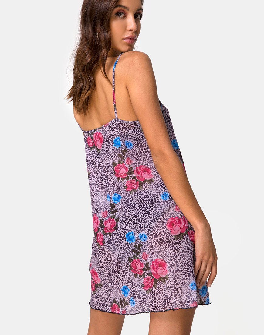 Robe Sanita en tissu imprimé Jungle Rose Net