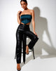 Image de Sanja Bandeau Top in Satin Teal