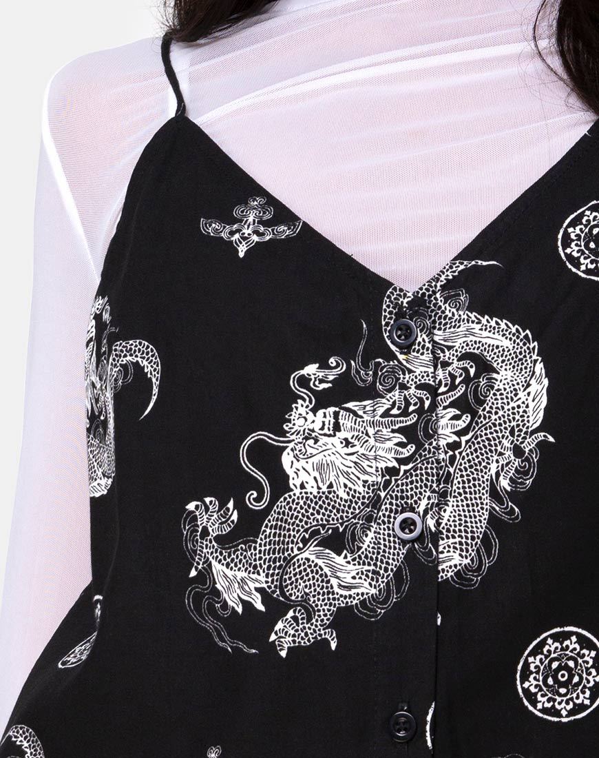 Image de Sanna Slip Dress in Dragon Black