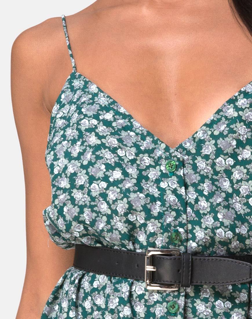 Image de Sanna Slip Dress in Floral Bloom Green