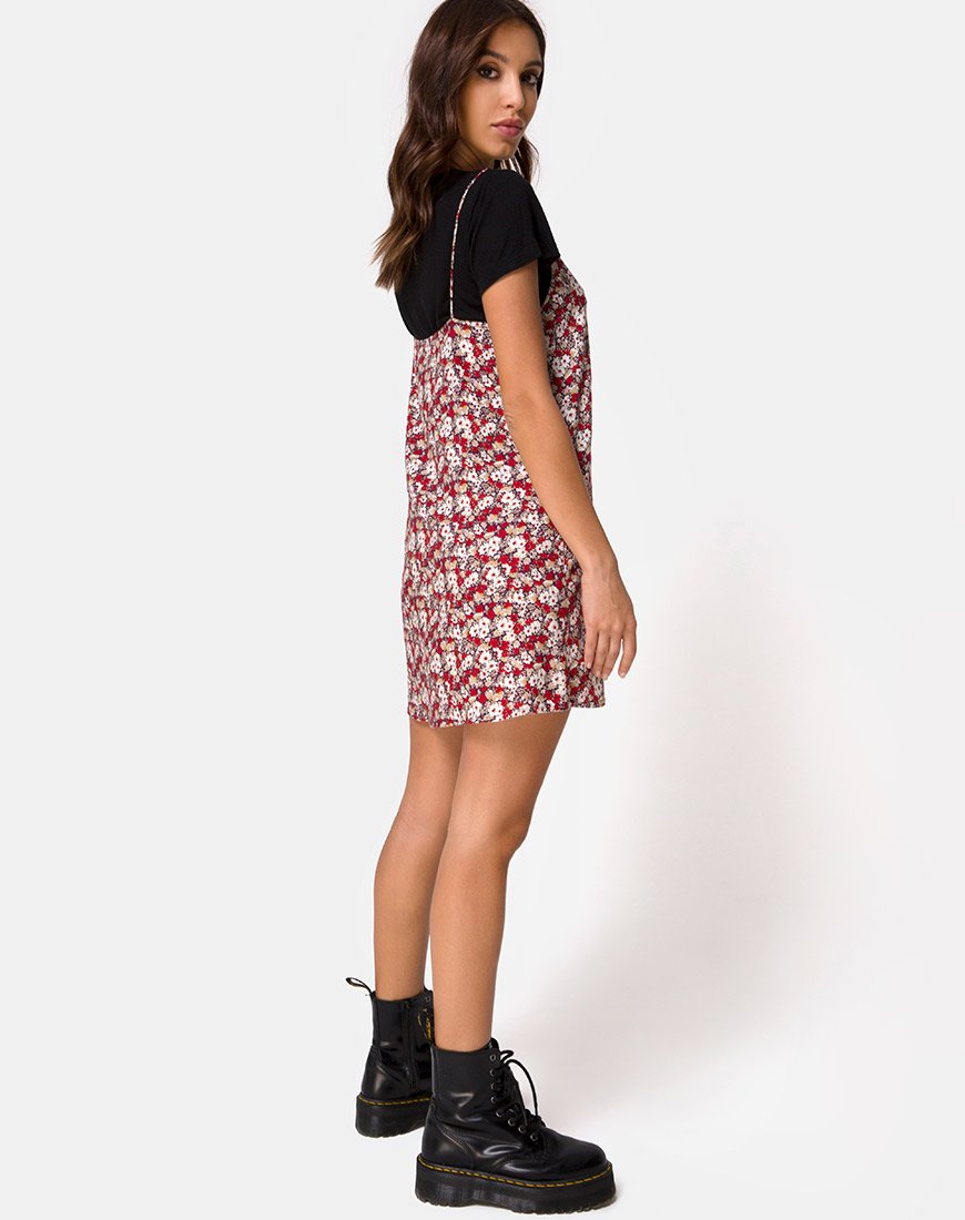 Image de Sanna Slip Dress in Floral Charm Red