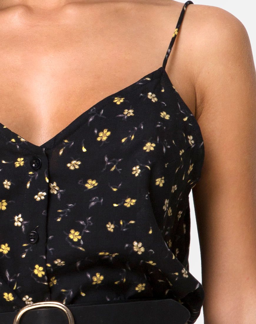 Image de Sanna Slip Dress in Pretty Petal Black