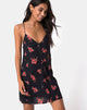 Image de Sanna Slip Dress in Soi Rose Black and Red