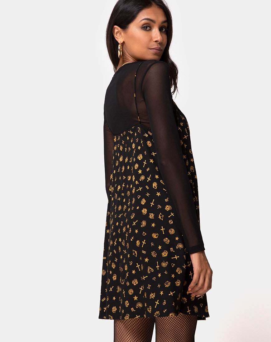 Image de Sanna Slip Dress in Mini Astro Black