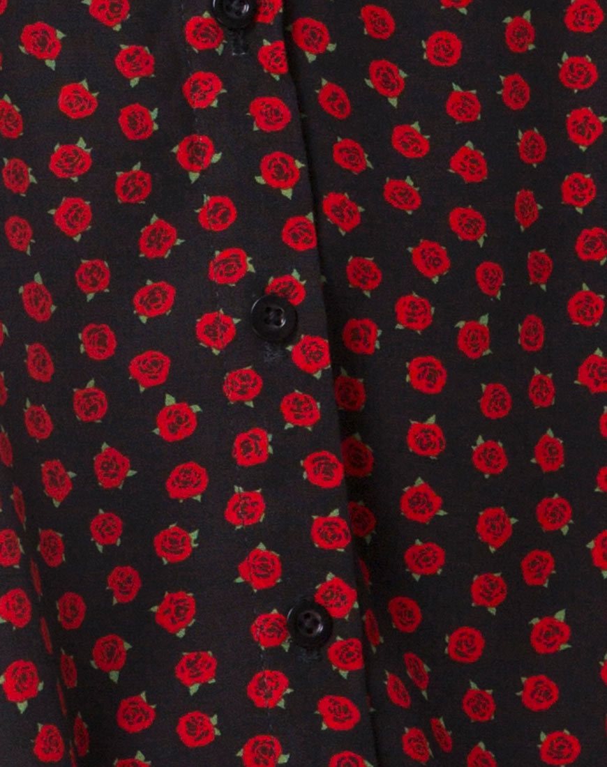 Image de Sanna Slip Dress in Dotty Rose Black