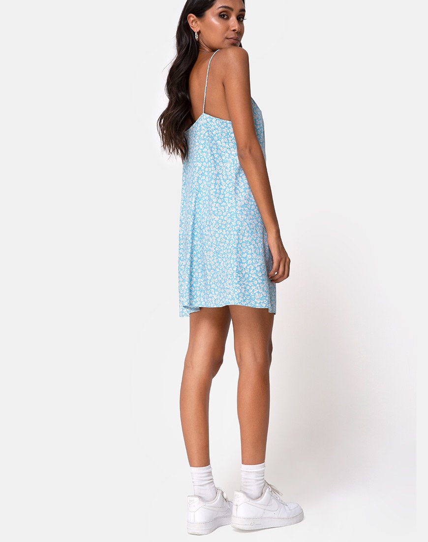 Image de Sanna Slip Dress in Ditsy Rose Blue