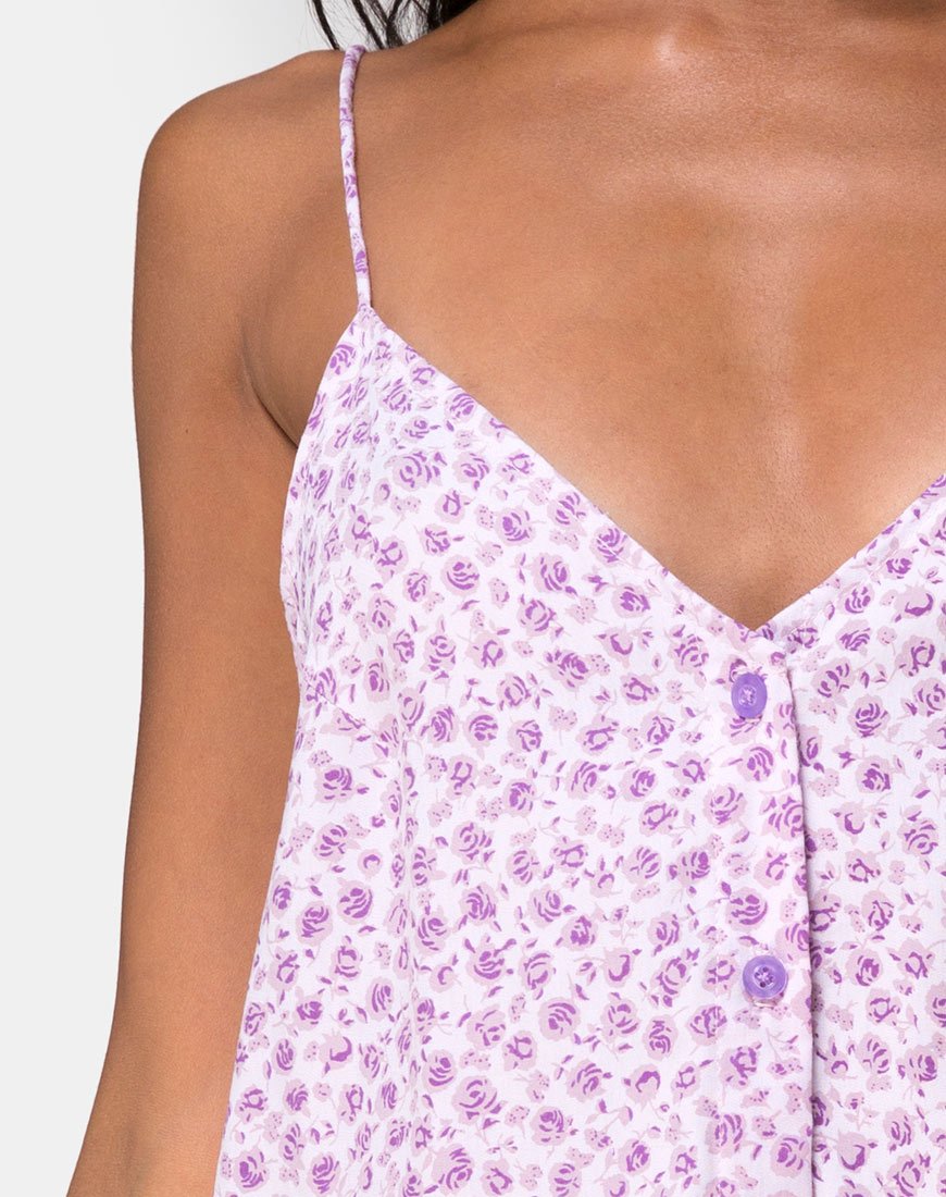 Image de Sanna Slip Dress in Ditsy Rose Lilac