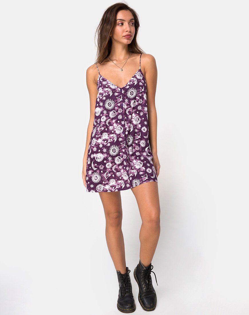 Image de Sanna Slip Dress in Purple Zodiac