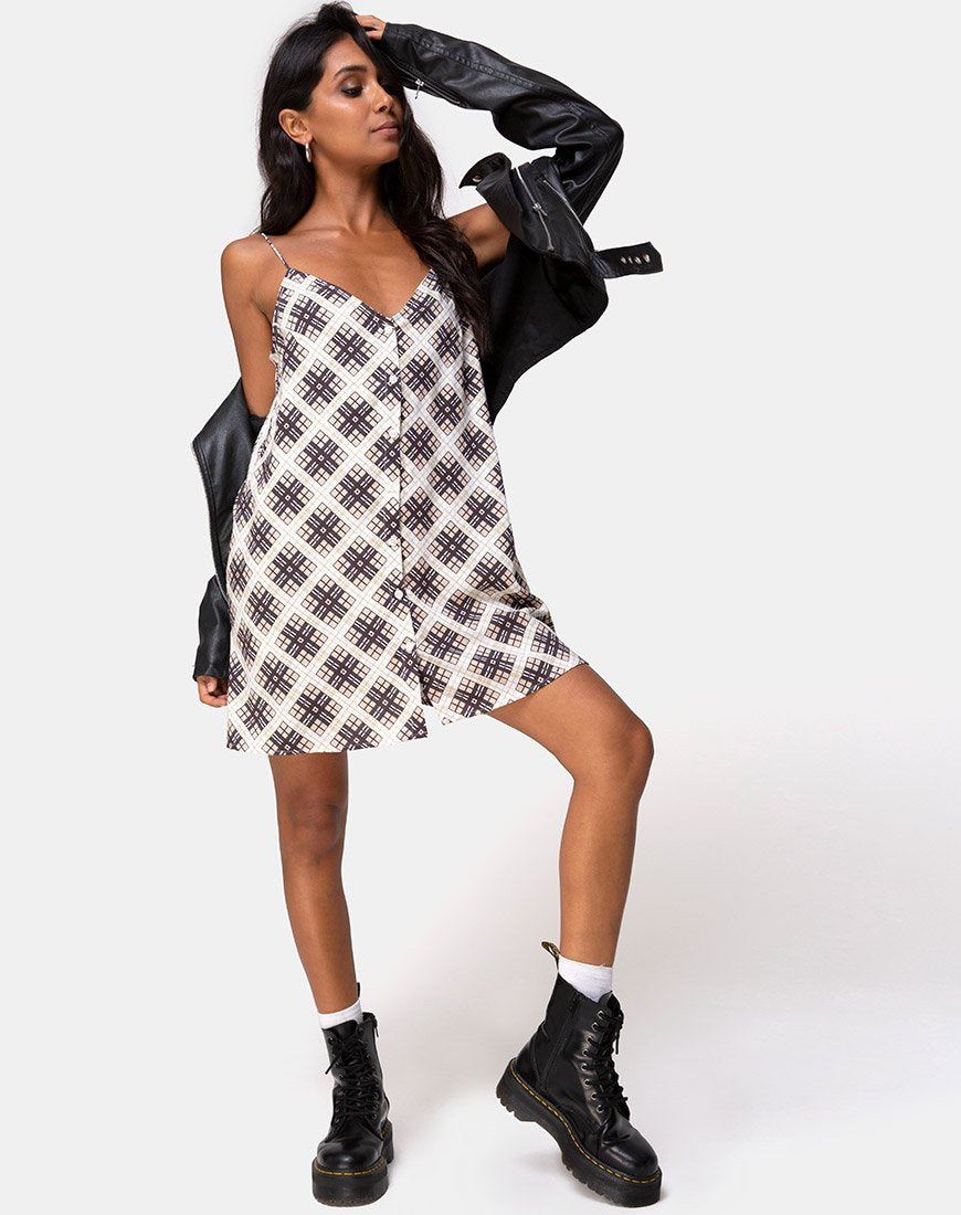 Image of Sanna Slip Dress in Kate Check