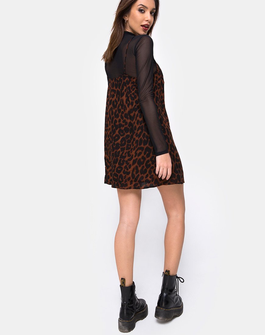 Image de Sanna Slip Dress in Oversize Jaguar Brown