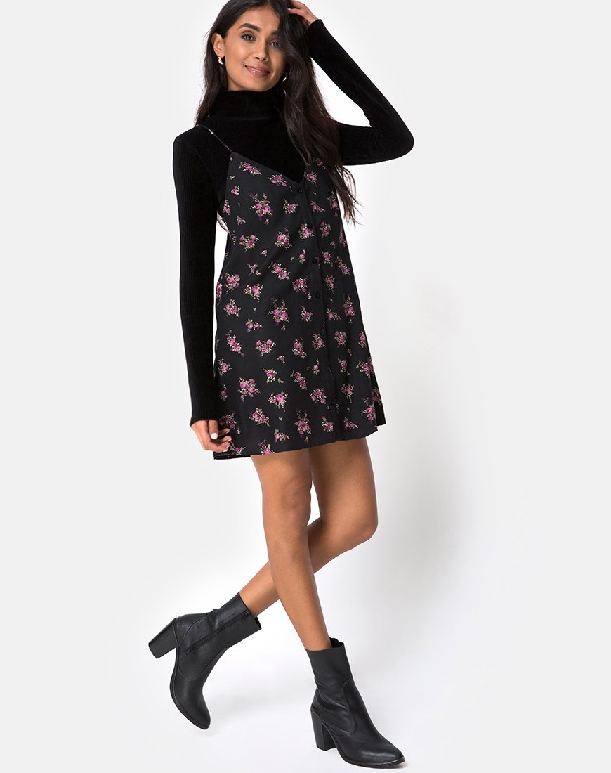 Image de Sanna Slip Dress in Sohey Rose Black