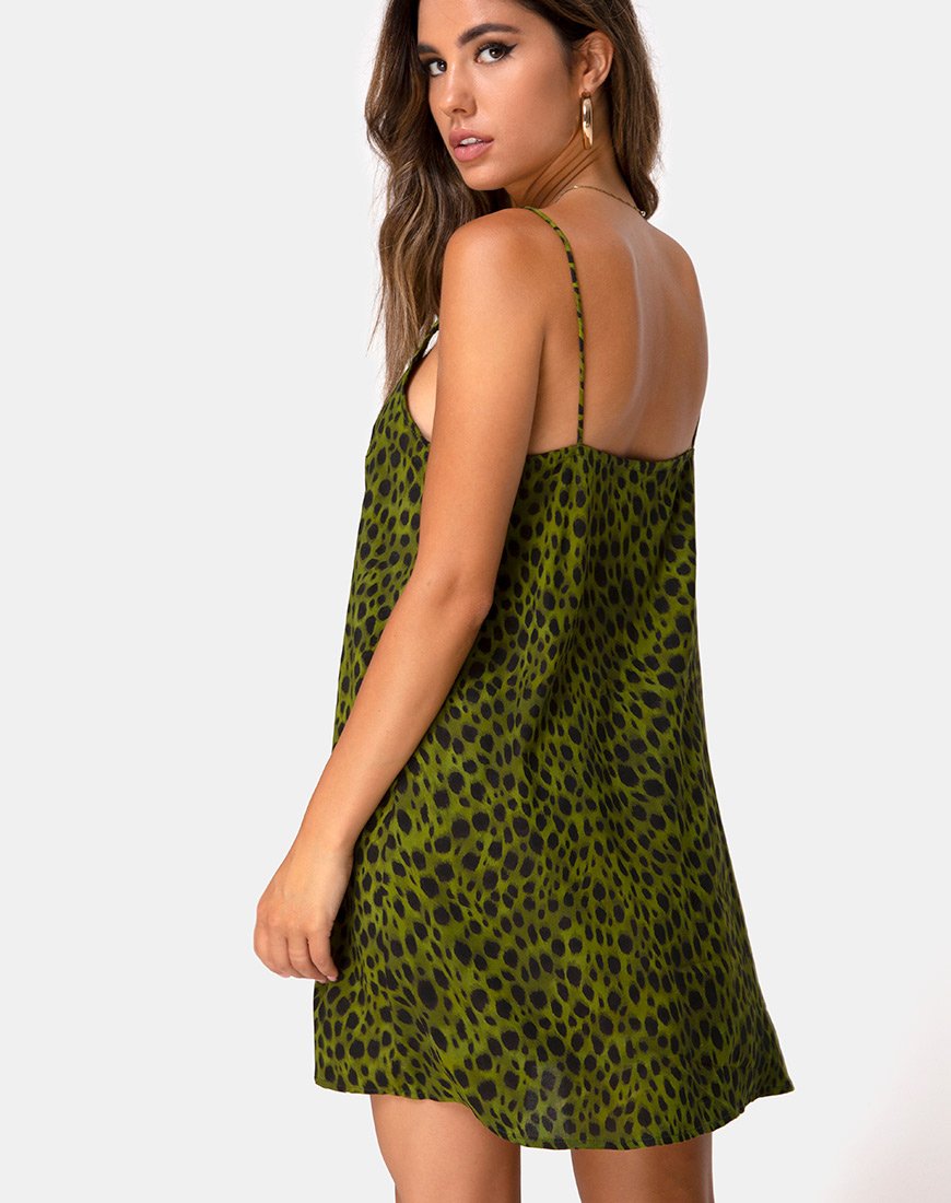 Image de Sanna Slip Dress in Cheetah Khaki
