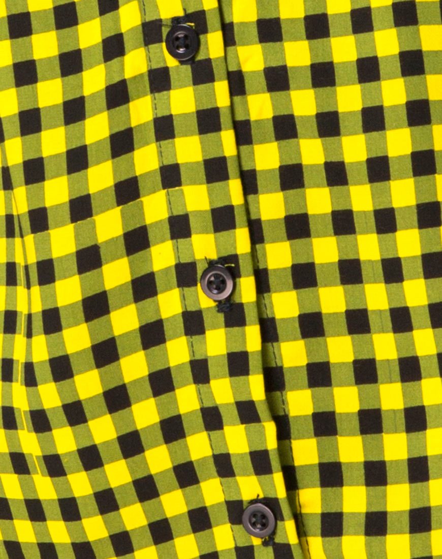 Image de Sanna Slip Dress in Medium Gingham Yellow