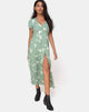 Image de Sanrin Maxi Dress in Mono Flower Green