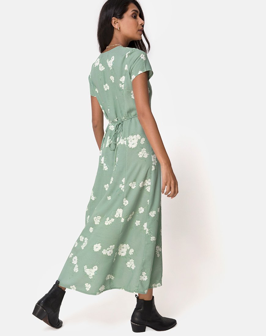 Image de Sanrin Maxi Dress in Mono Flower Green