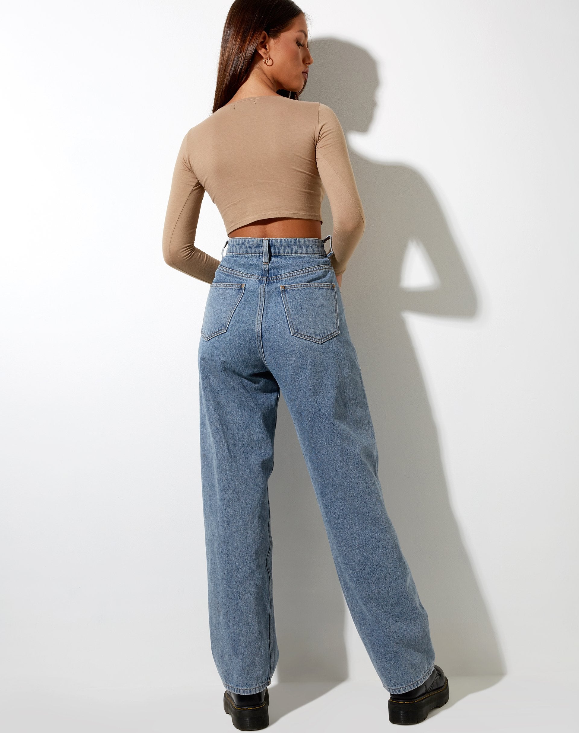 Image de Sarah Long Sleeve Top in Biscuit