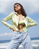Image de la chemise Estesa en satin Nile Green