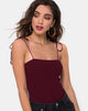 Image de Sarela Bodice in Rib Burgundy