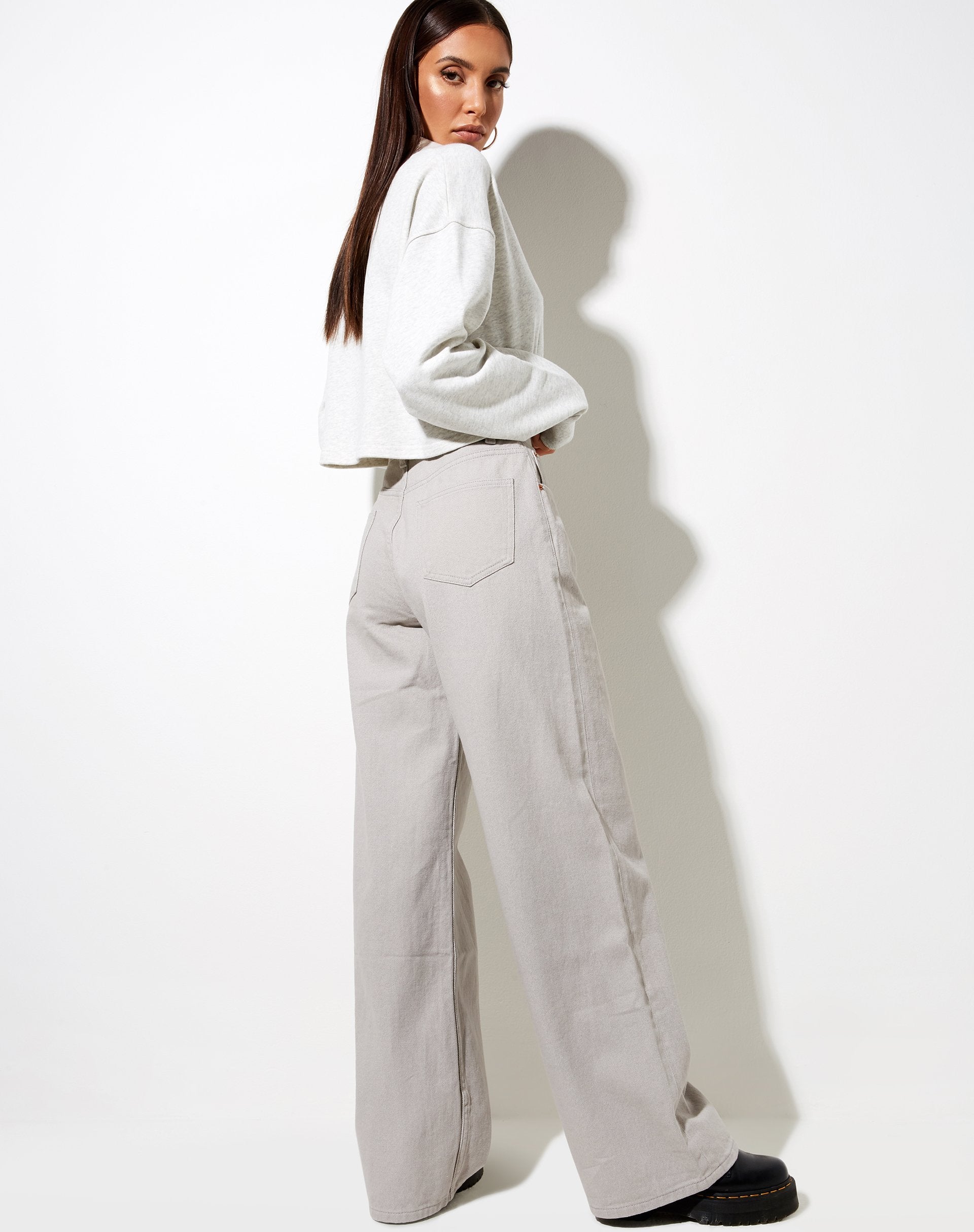 Image de Saria Crop Top in Grey Wash Angel Energy Label