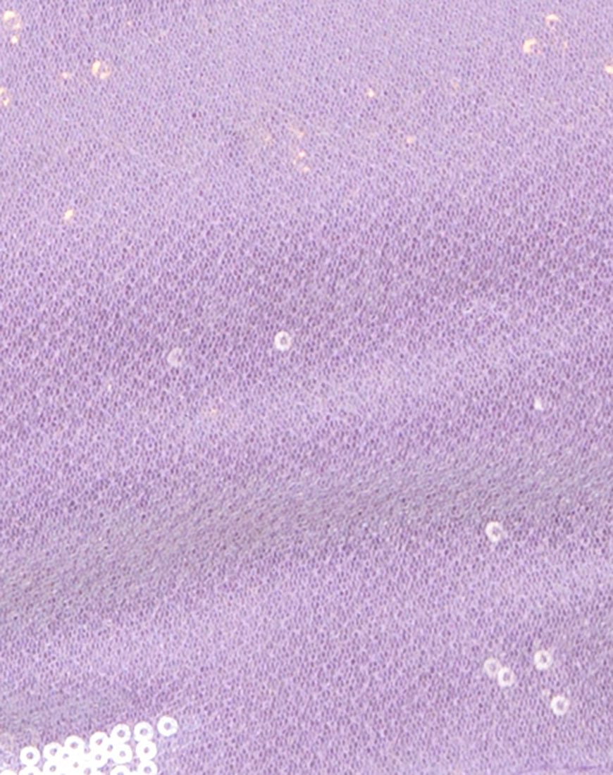 Image de Sasha Crop Top in Matte Mini Sequin Lilac