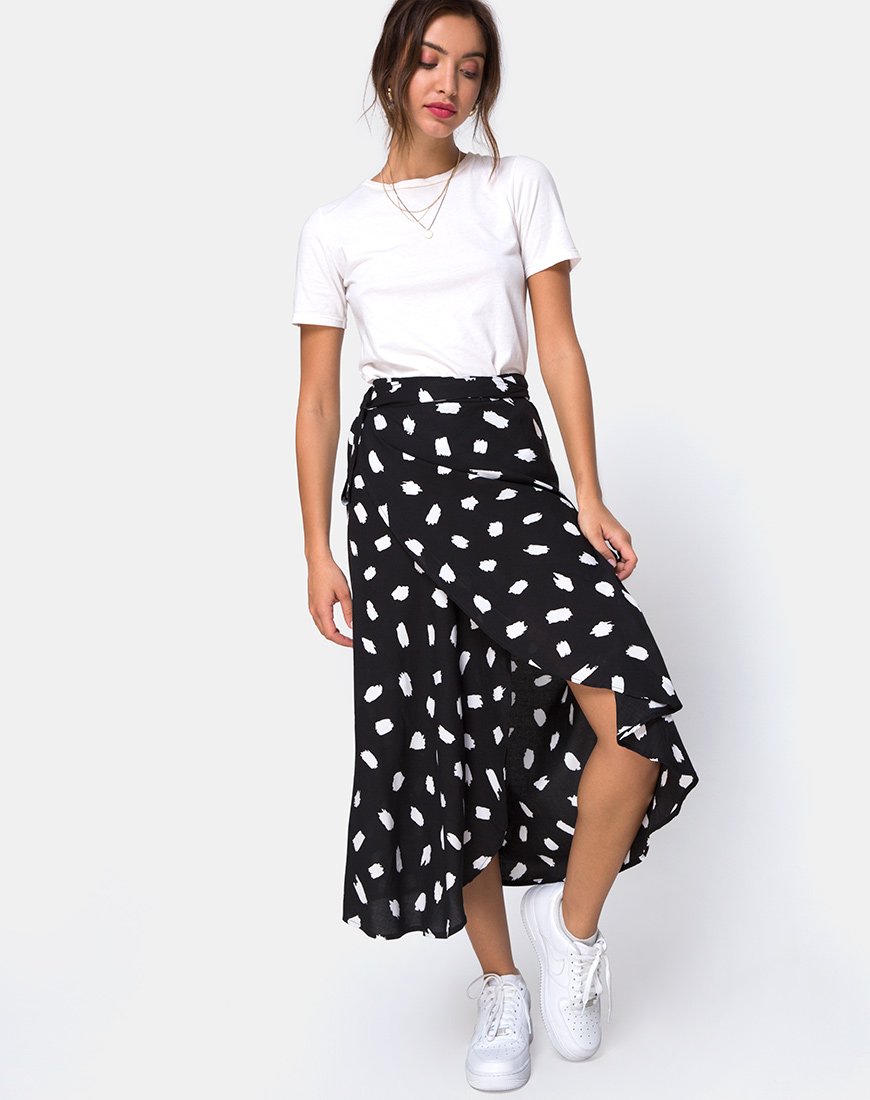 Image de Satha Midi Skirt in Diana Dot Black