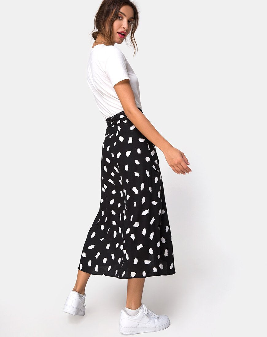 Image de Satha Midi Skirt in Diana Dot Black