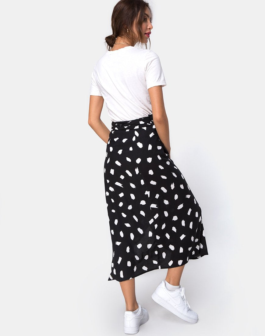 Image de Satha Midi Skirt in Diana Dot Black