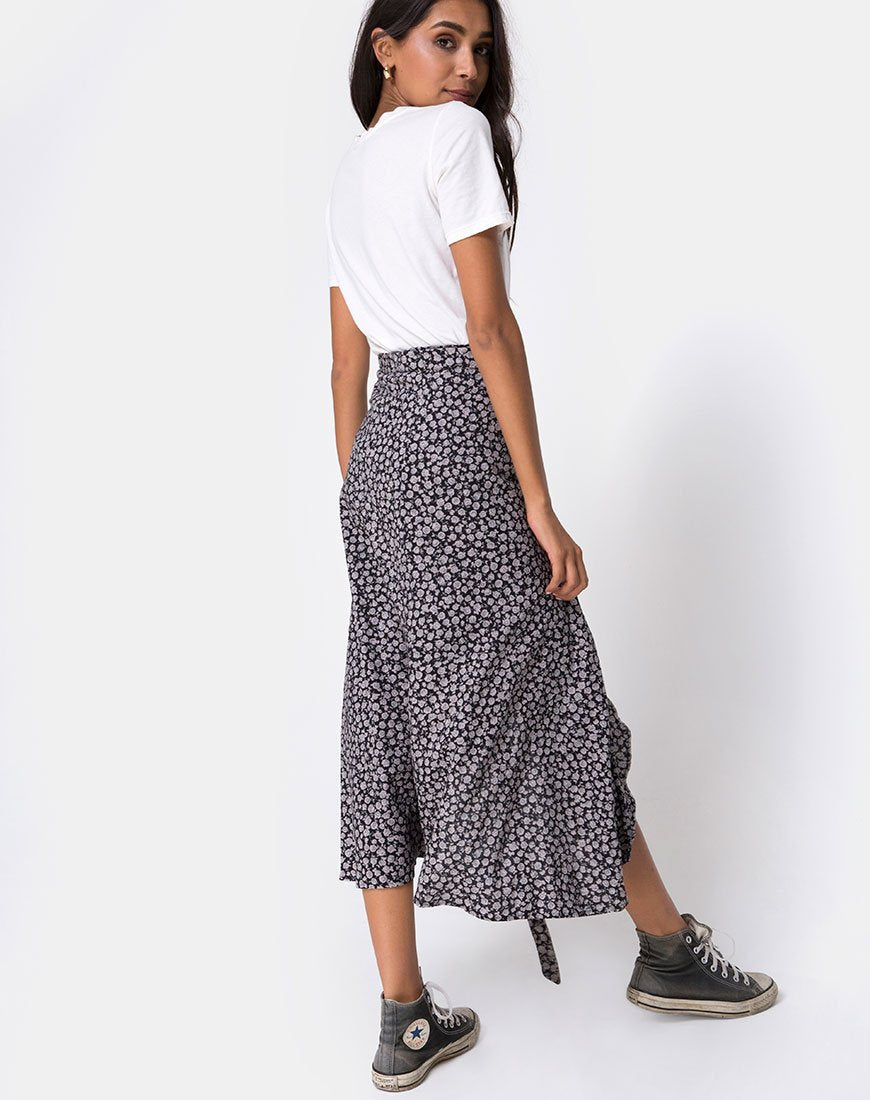 Jupe Satha, Ditsy Rose Black