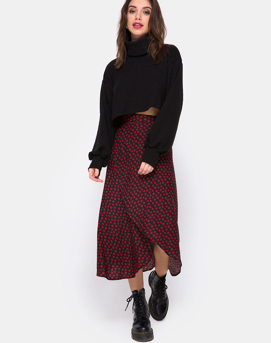 Image de la jupe Satha en Dotty Rose Noir