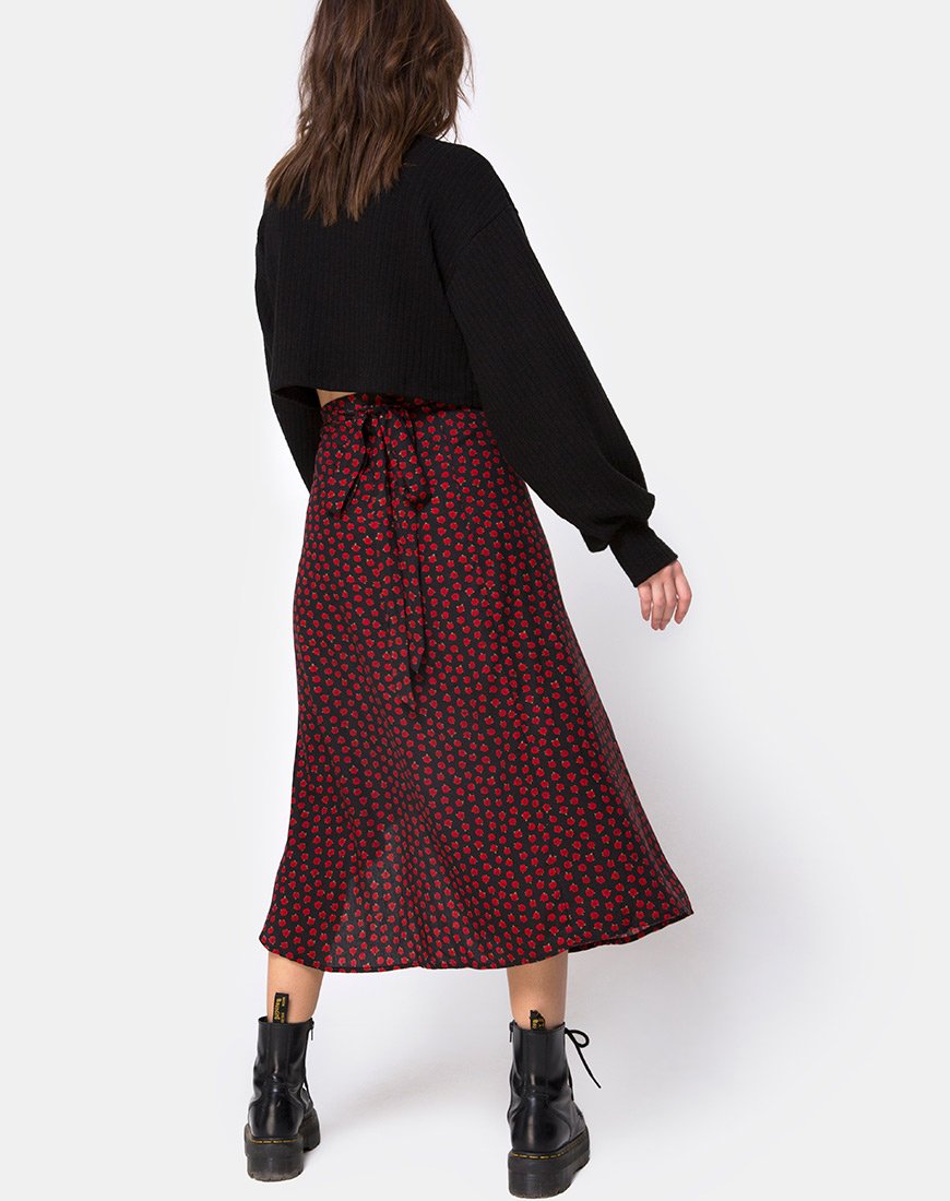Image de la jupe Satha en Dotty Rose Noir