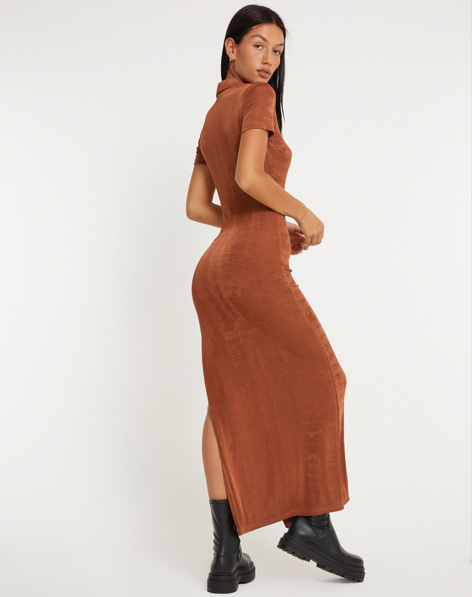 Image de Robe longue Savita en bronze