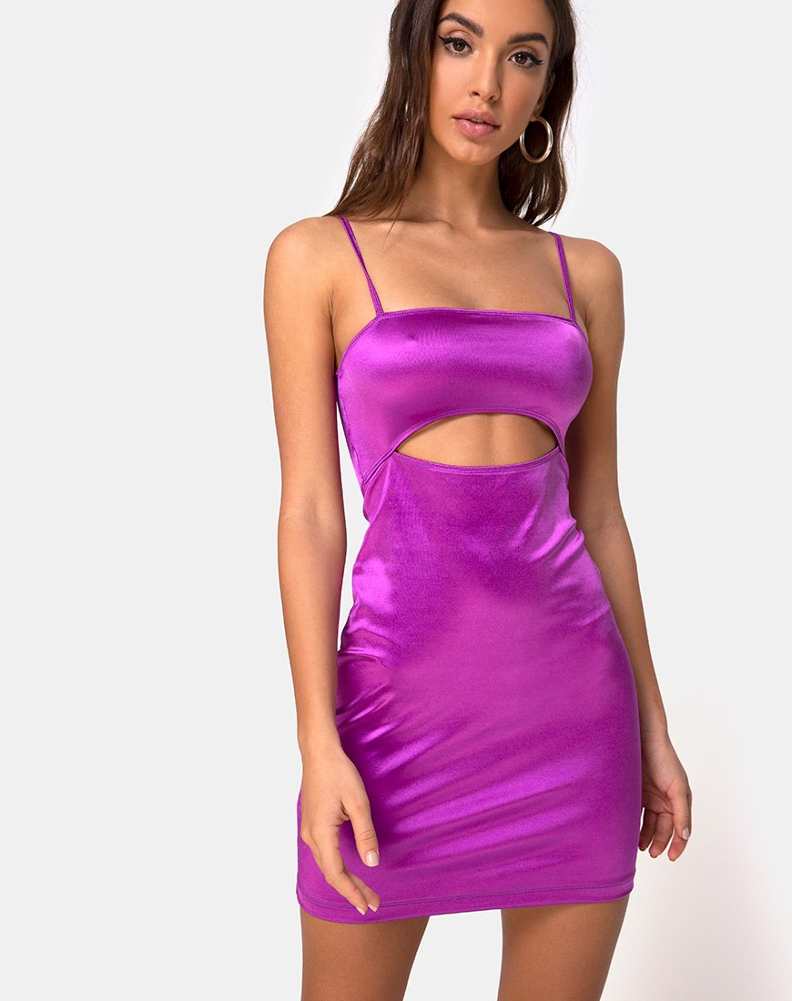 Robe Sekka en satin violet
