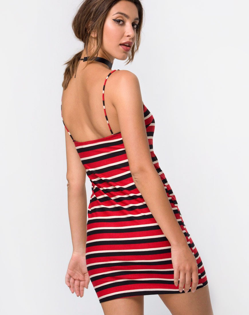 Image of Selah Bodycon Dress in Sunset Stripe Horizontal