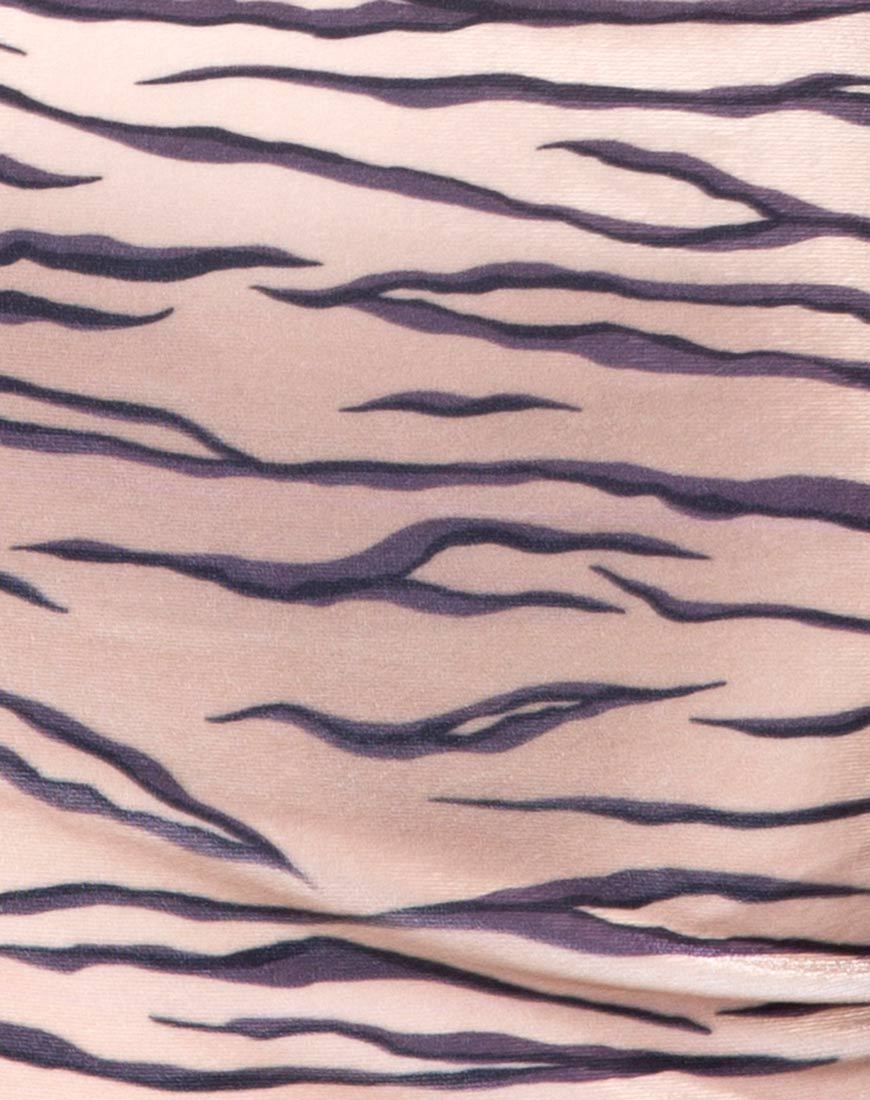 Image of Selah Bodycon Dress in Velvet Golden Tiger