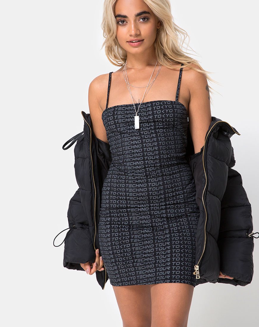 Image de Selah Bodycon Dress in Tokyo Techno Tour Black