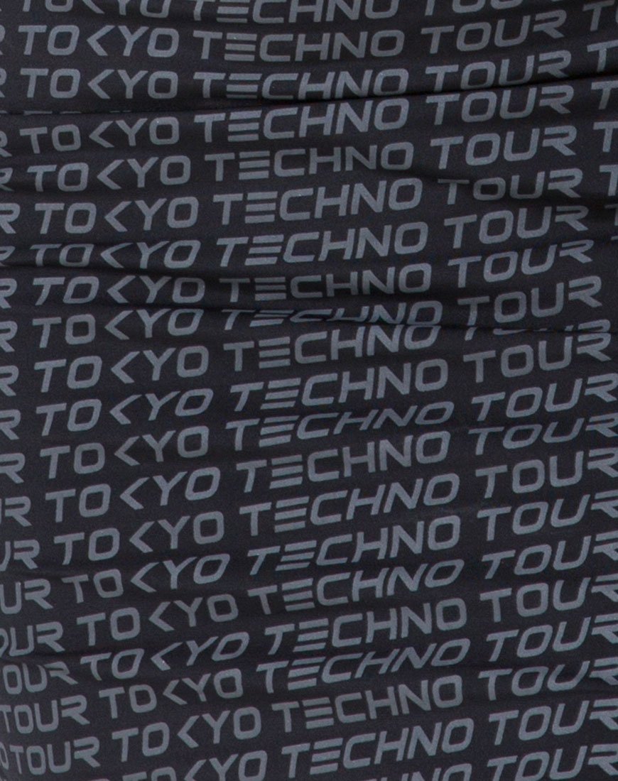 Image de Selah Bodycon Dress in Tokyo Techno Tour Black