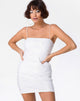 Image de Selah Tube Dress in Matte Fishcale Sequin White