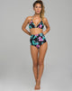 Image de Selena High Waist Bikini Bottom in Paradise Print (Bas de bikini taille haute à imprimé paradisiaque)
