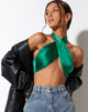 image de Selenda Crop Top in Satin Kelly Green