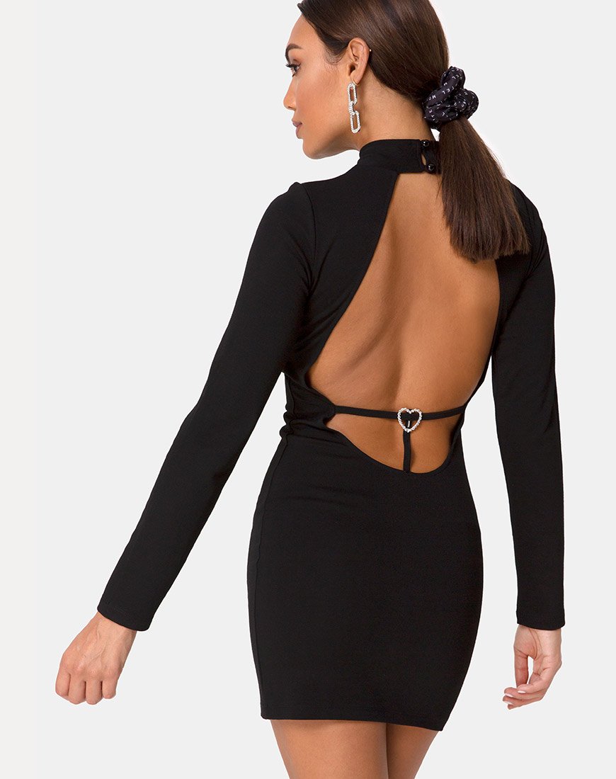 Image de Sellio Robe en Lycra lourd Noir