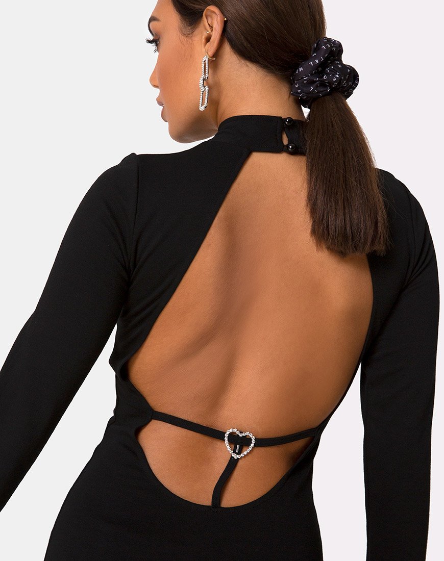 Image de Sellio Robe en Lycra lourd Noir