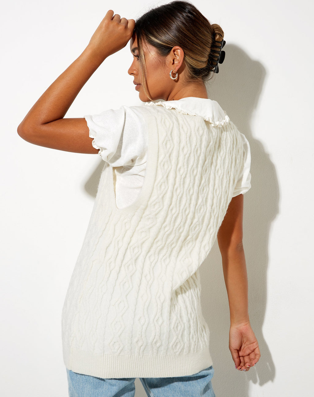 Caraco Selvi en tricot ivoire