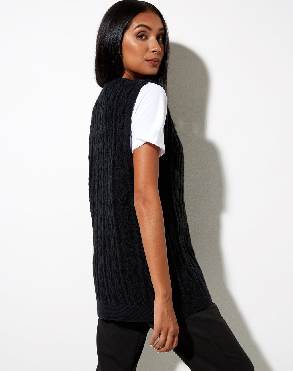 Caraco Selvi en tricot noir