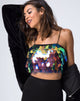 Image de marque Cadence Crop Top in Tear Drop Sequin Pink Oil