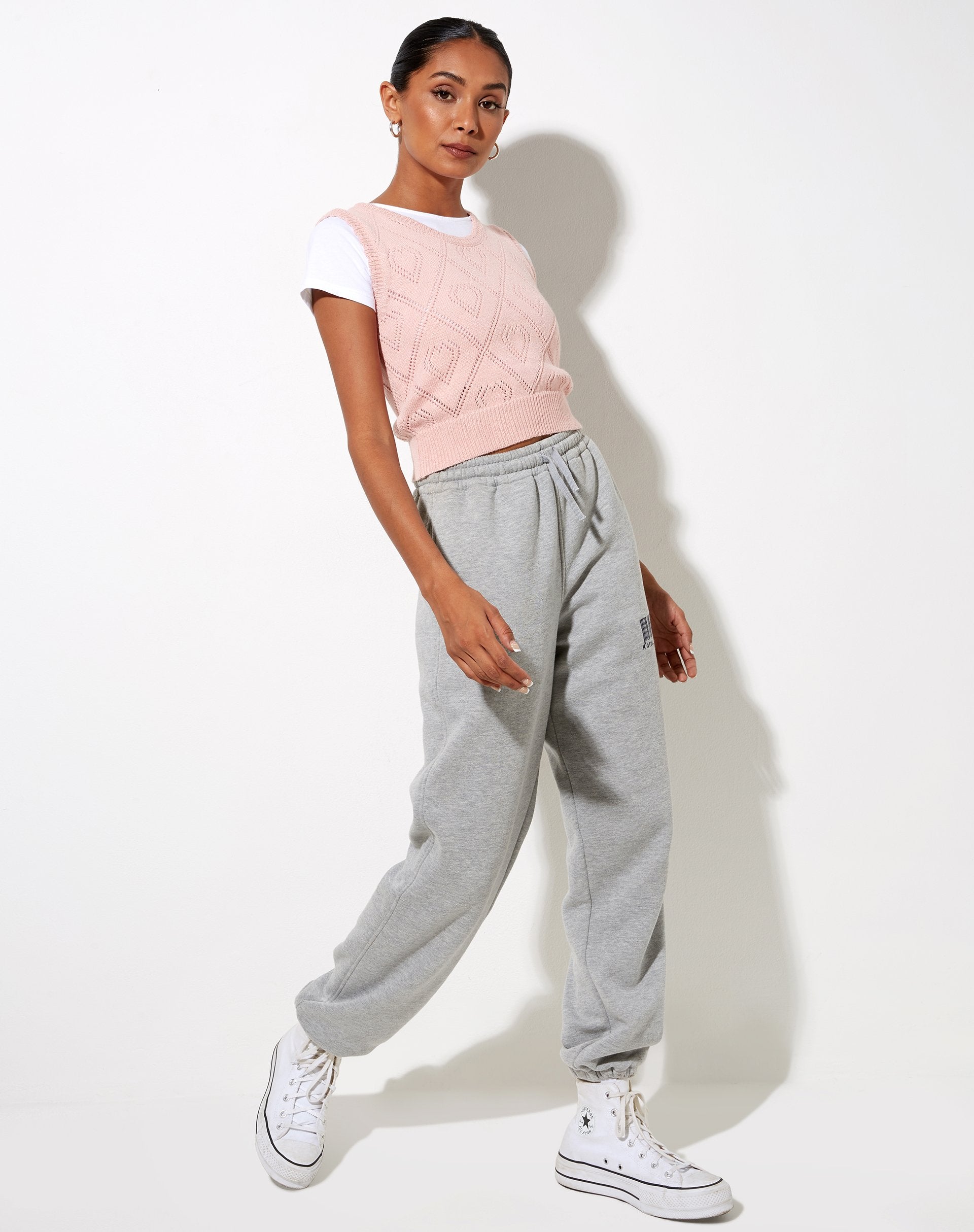 Image of Shala Tank Top in Diamond and Heart Pink