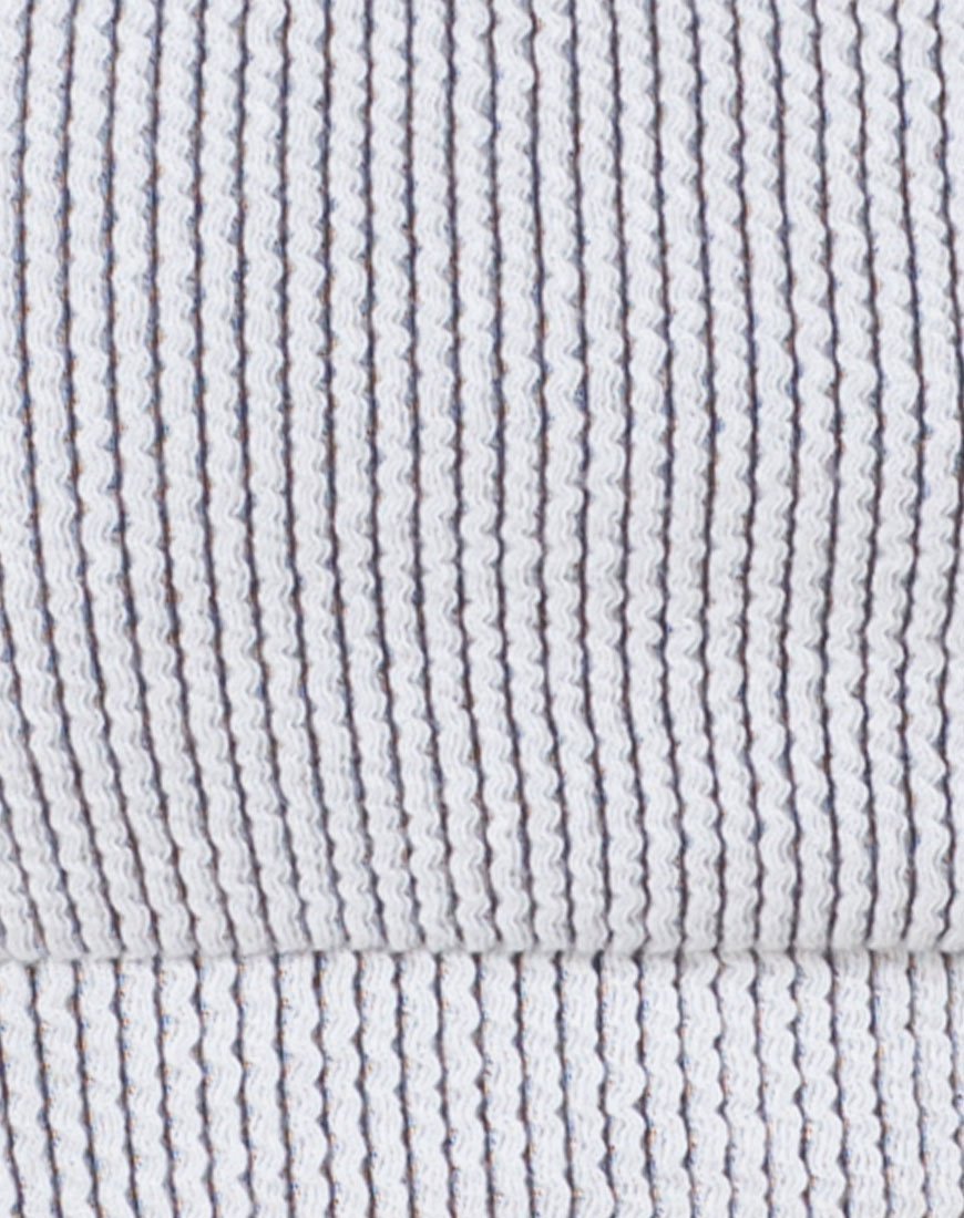 Image of Shani Bikini Bottom in Crinkle Rib White